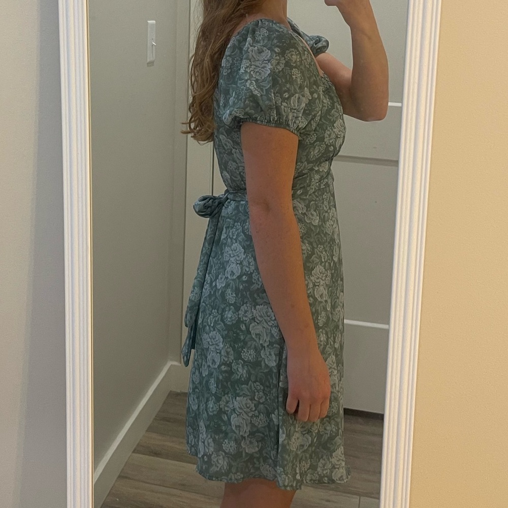 Altar'd State Sage Floral Mini Dress - Picture 2 of 2